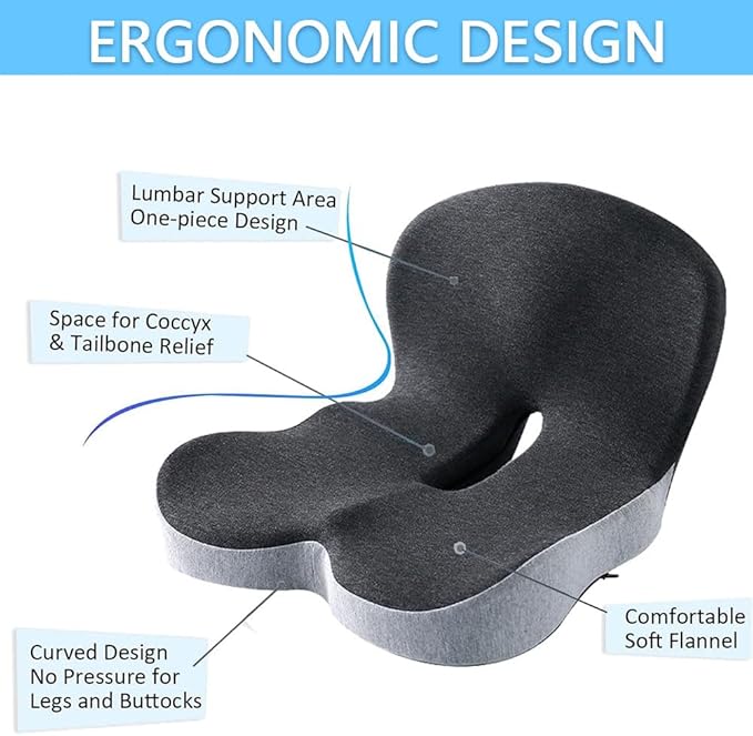 Lumbar Support Cushion – 2-in-1 Back & Tailbone Relief - 50% OFF