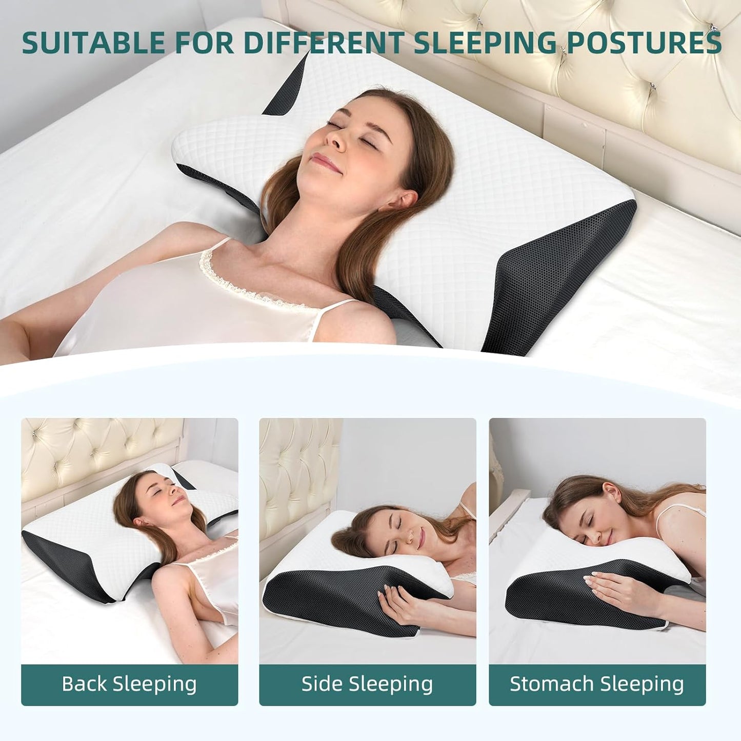 Ergonomic Butterfly Memory Foam Pillow