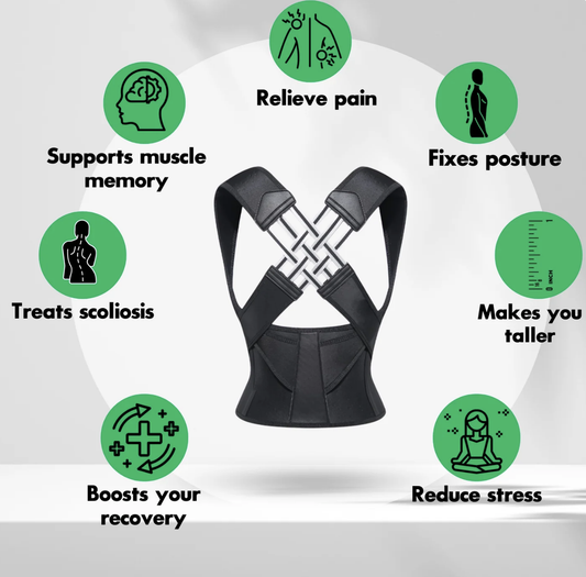 Back & Waist Posture Corrector – Adjustable Double Support Brace