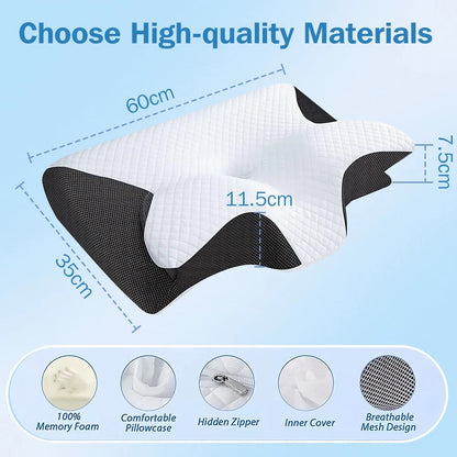 Ergonomic Butterfly Memory Foam Pillow